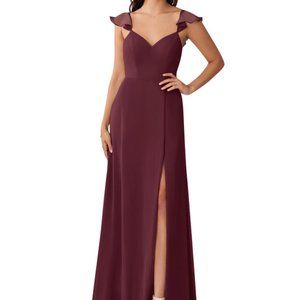 Azazie Everett A10 Bridesmaid Dress Cabernet